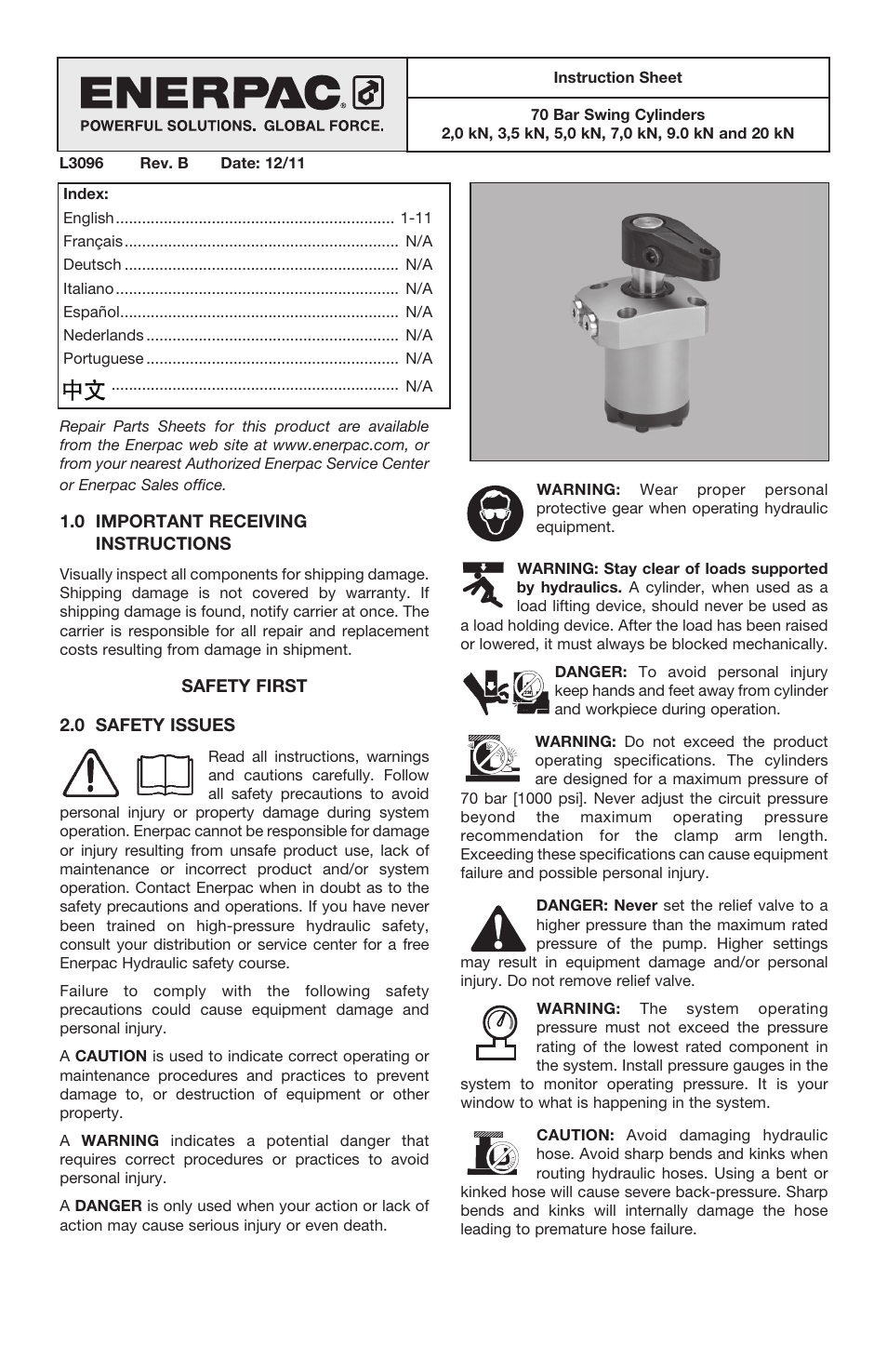 Enerpac SU7-Series User Manual | 12 pages