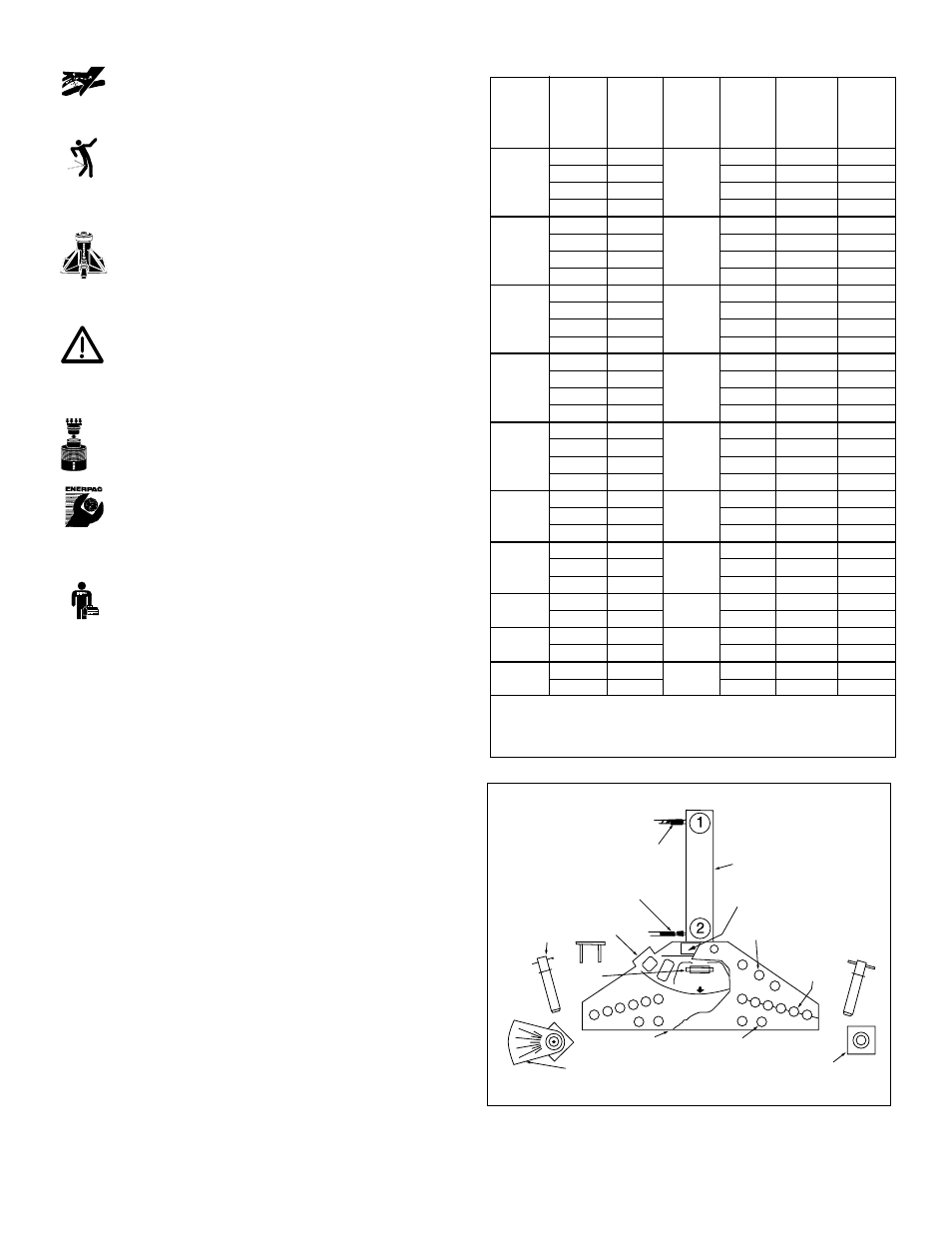 Specification table | Enerpac STB-Series User Manual | Page 2 / 48