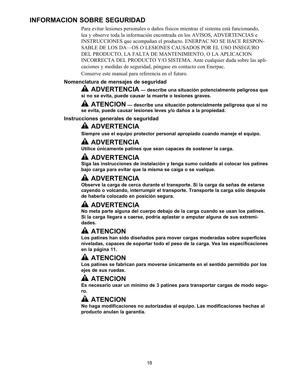 Enerpac ER-Series User Manual | Page 18 / 32