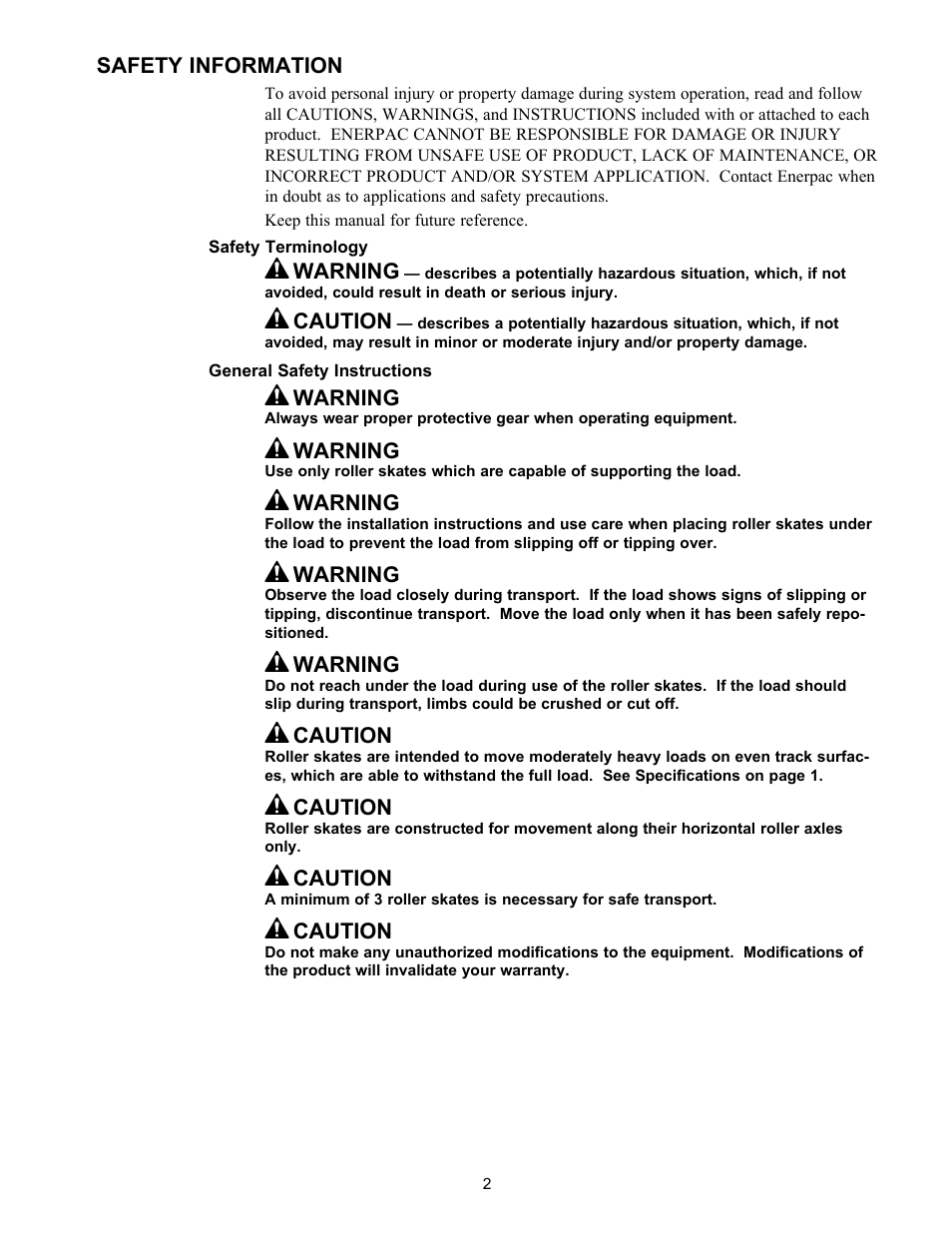 Enerpac ER-Series User Manual | Page 2 / 32