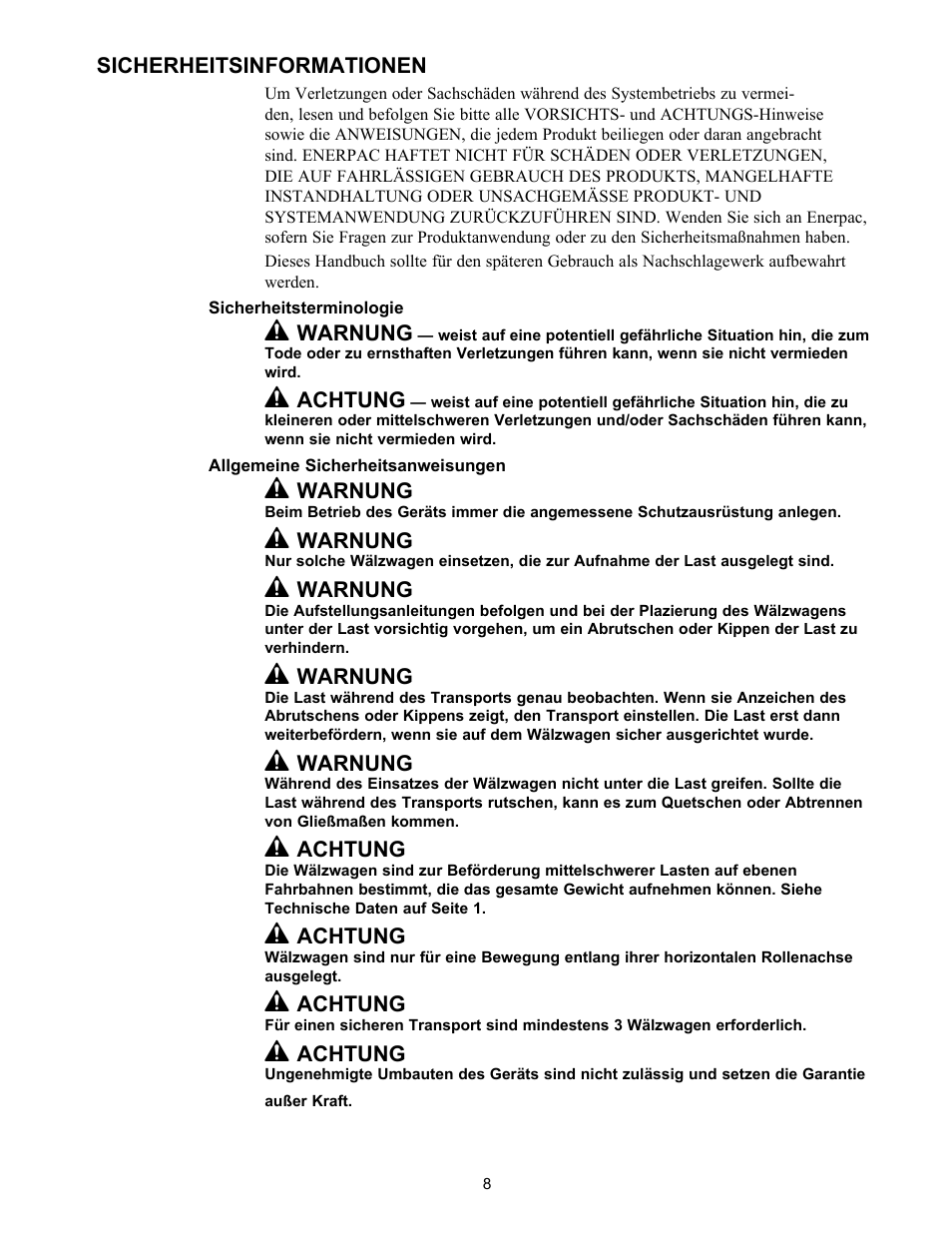Enerpac ER-Series User Manual | Page 8 / 32