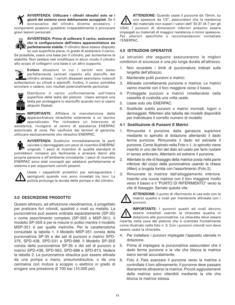 Enerpac SP-Series User Manual | Page 11 / 20
