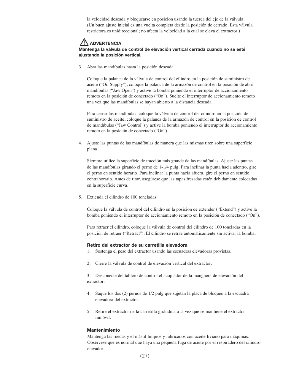 Enerpac EPH-Series User Manual | Page 27 / 52