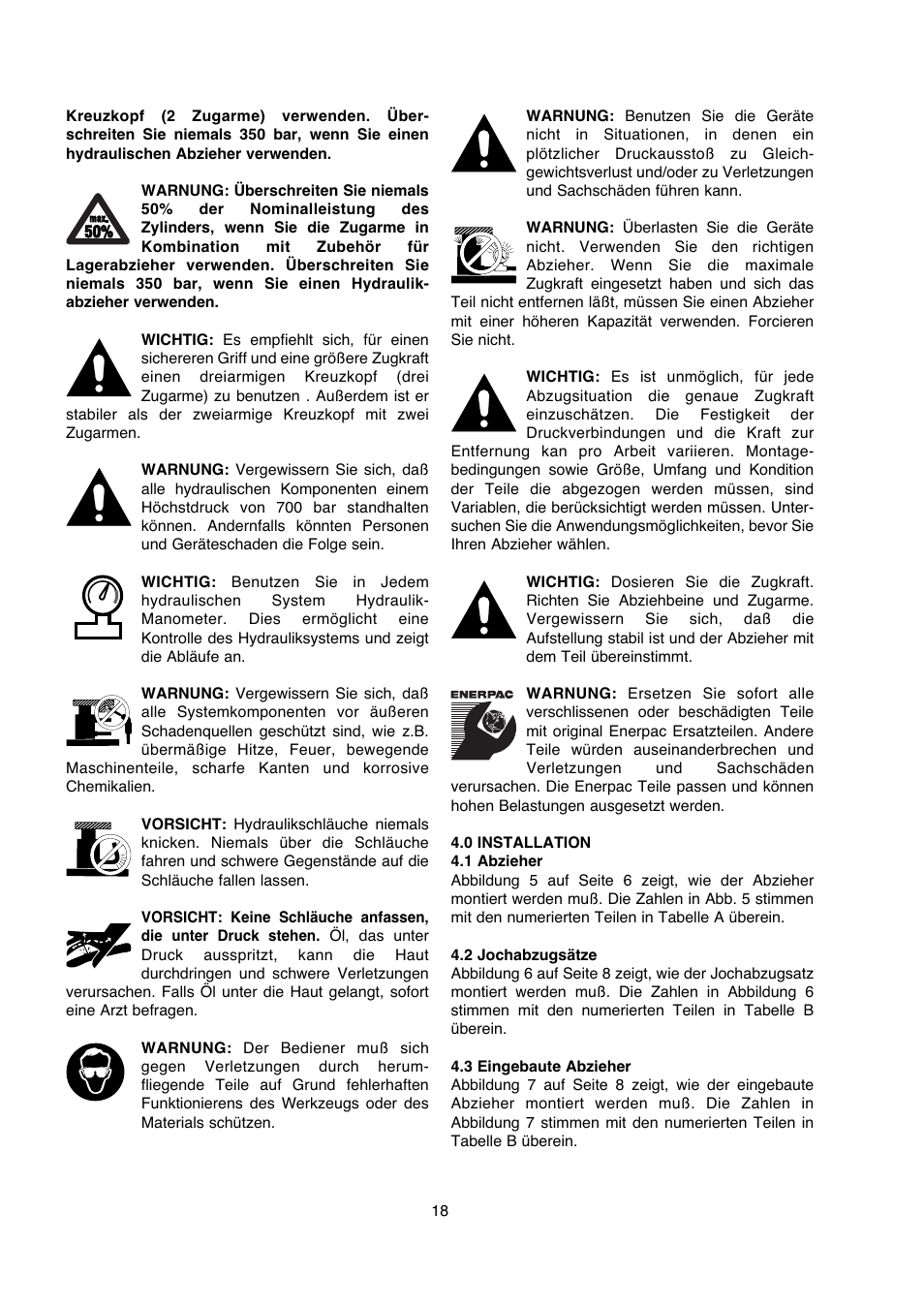 Enerpac BHP-Series User Manual | Page 18 / 40