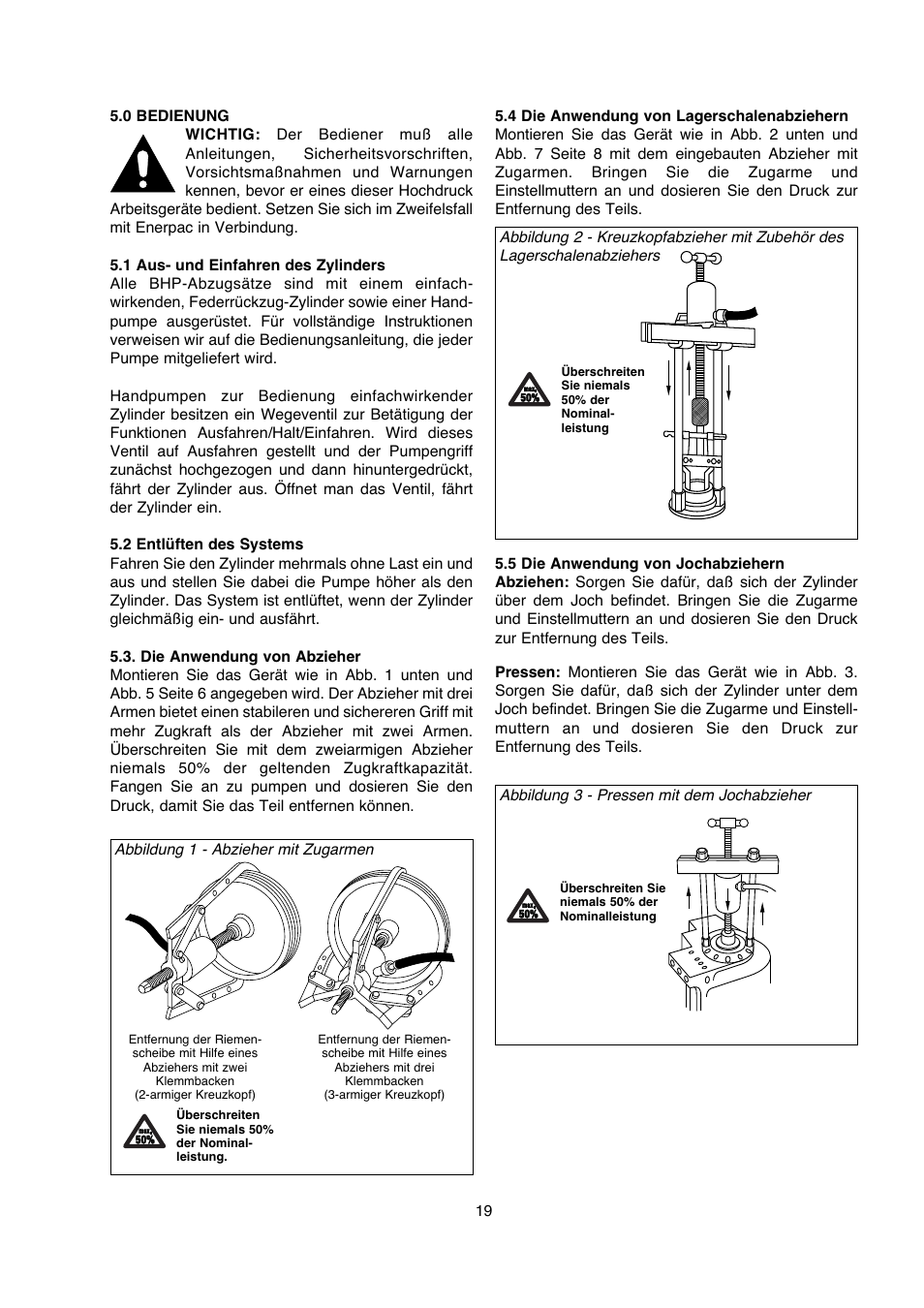 Enerpac BHP-Series User Manual | Page 19 / 40