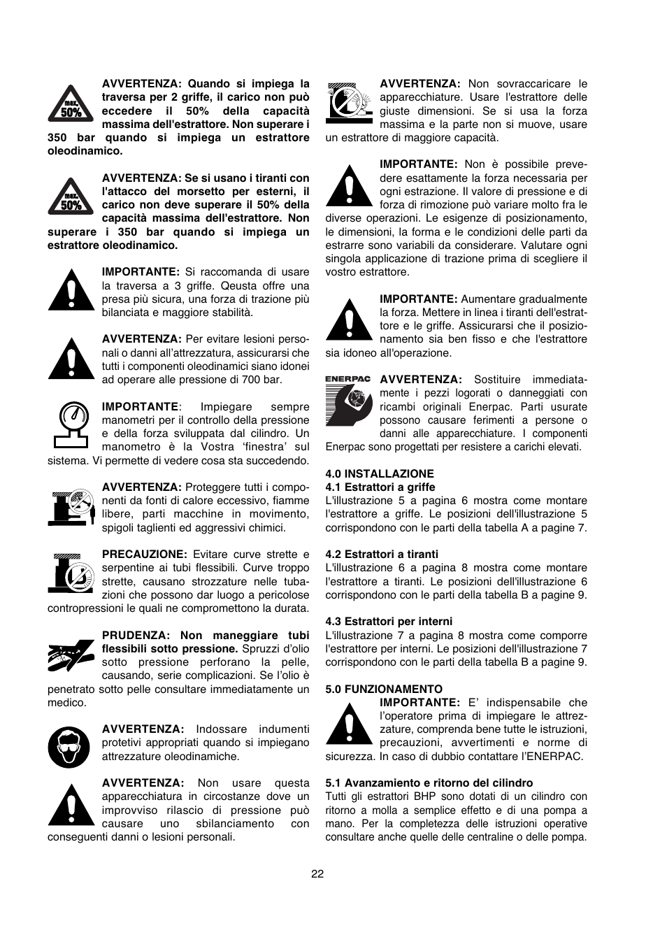 Enerpac BHP-Series User Manual | Page 22 / 40