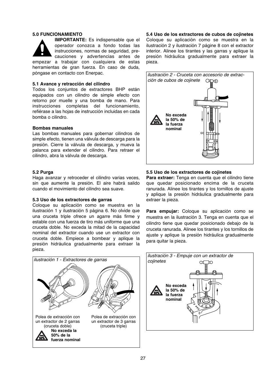 Enerpac BHP-Series User Manual | Page 27 / 40