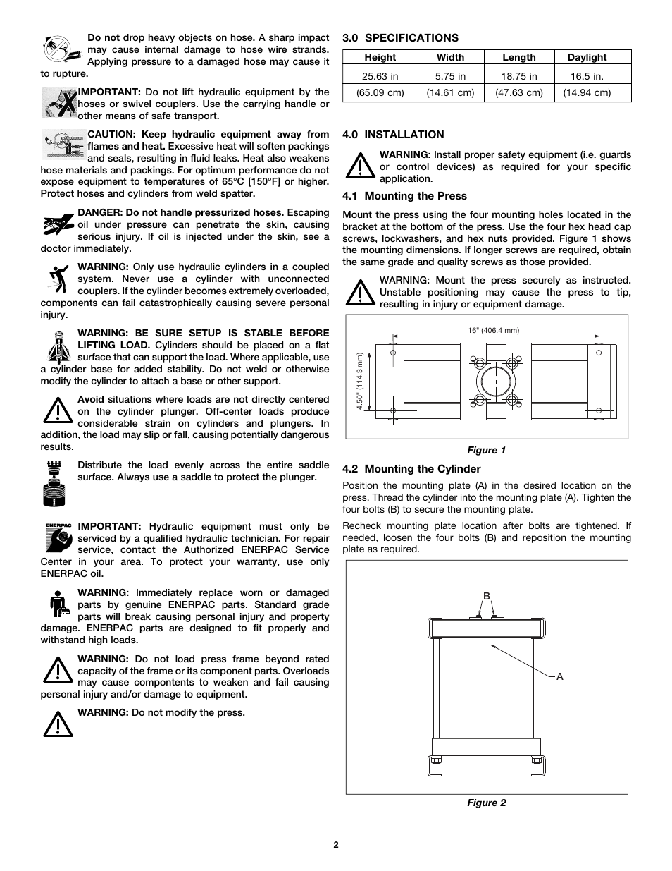 Enerpac А-Series User Manual | Page 2 / 28