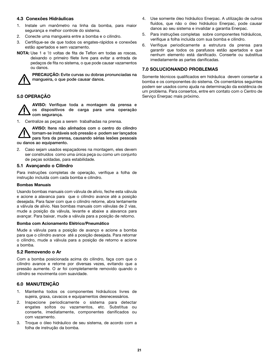 Enerpac А-Series User Manual | Page 21 / 28