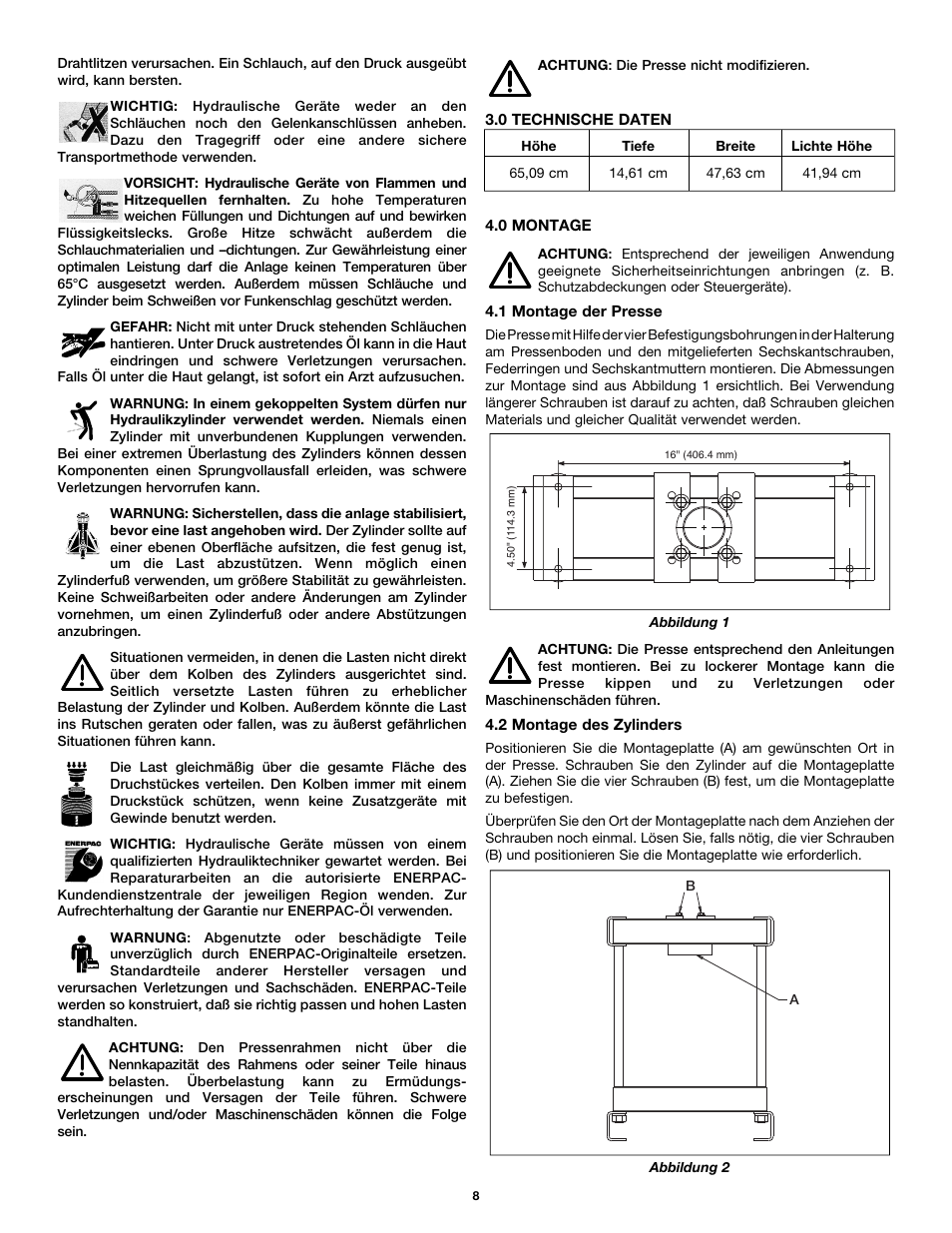 Enerpac А-Series User Manual | Page 8 / 28