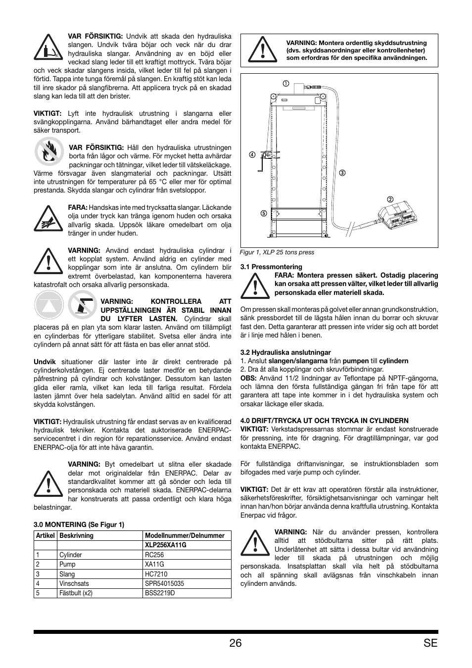 Enerpac XLP 25 ton User Manual | Page 26 / 48