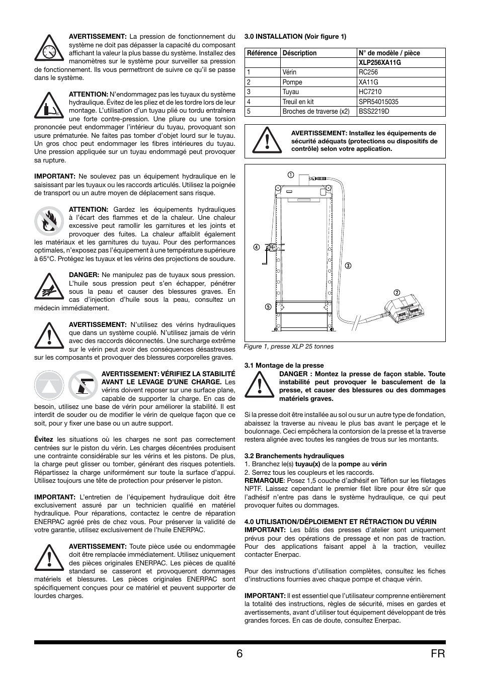 Enerpac XLP 25 ton User Manual | Page 6 / 48