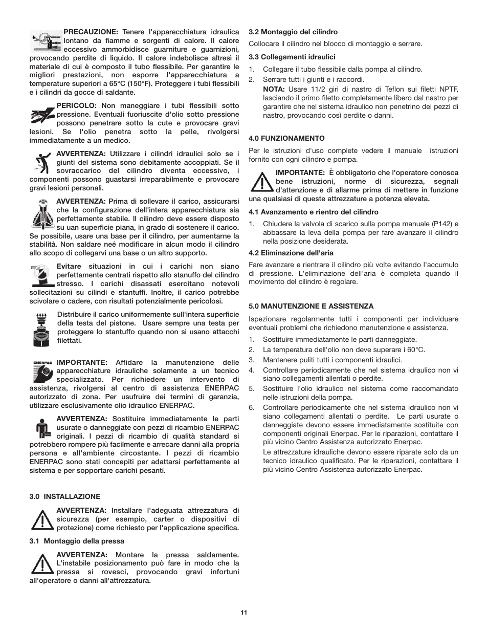 Enerpac VLP 10 ton User Manual | Page 11 / 28