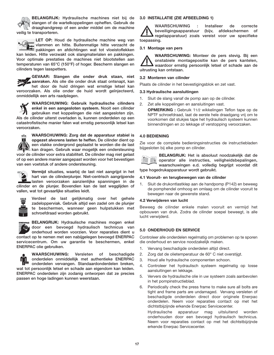 Enerpac VLP 10 ton User Manual | Page 17 / 28