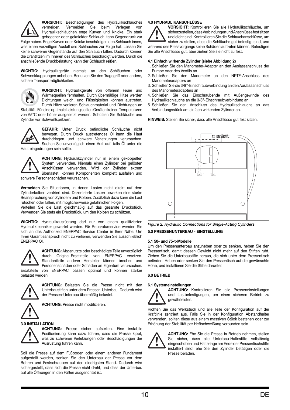Enerpac XLP 50 and 75 ton User Manual | Page 10 / 52