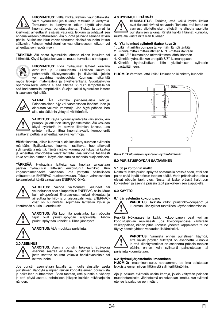 Enerpac XLP 50 and 75 ton User Manual | Page 34 / 52