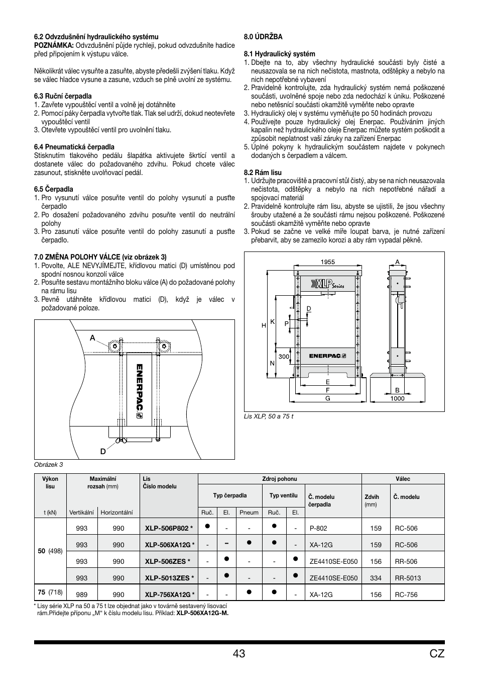 Enerpac XLP 50 and 75 ton User Manual | Page 43 / 52