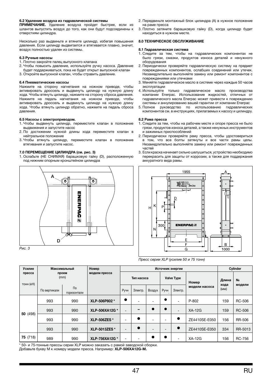 Enerpac XLP 50 and 75 ton User Manual | Page 47 / 52