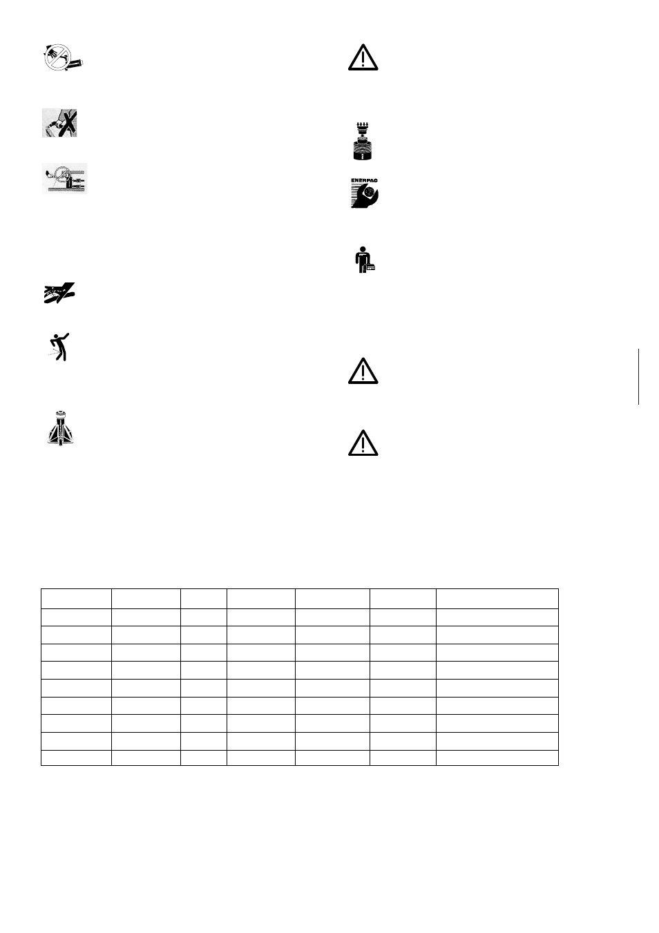 Enerpac VLP 50, 100 and 200 ton User Manual | Page 12 / 40