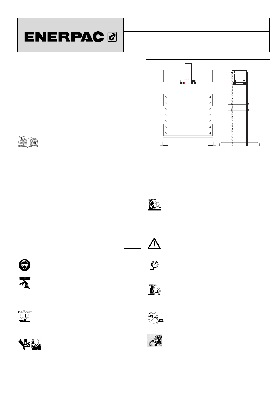 Sicurezza anzitutto | Enerpac VLP 50, 100 and 200 ton User Manual | Page 16 / 40