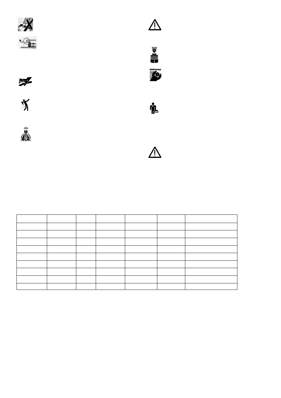 0 instalação (verificar a figura 1) | Enerpac VLP 50, 100 and 200 ton User Manual | Page 32 / 40