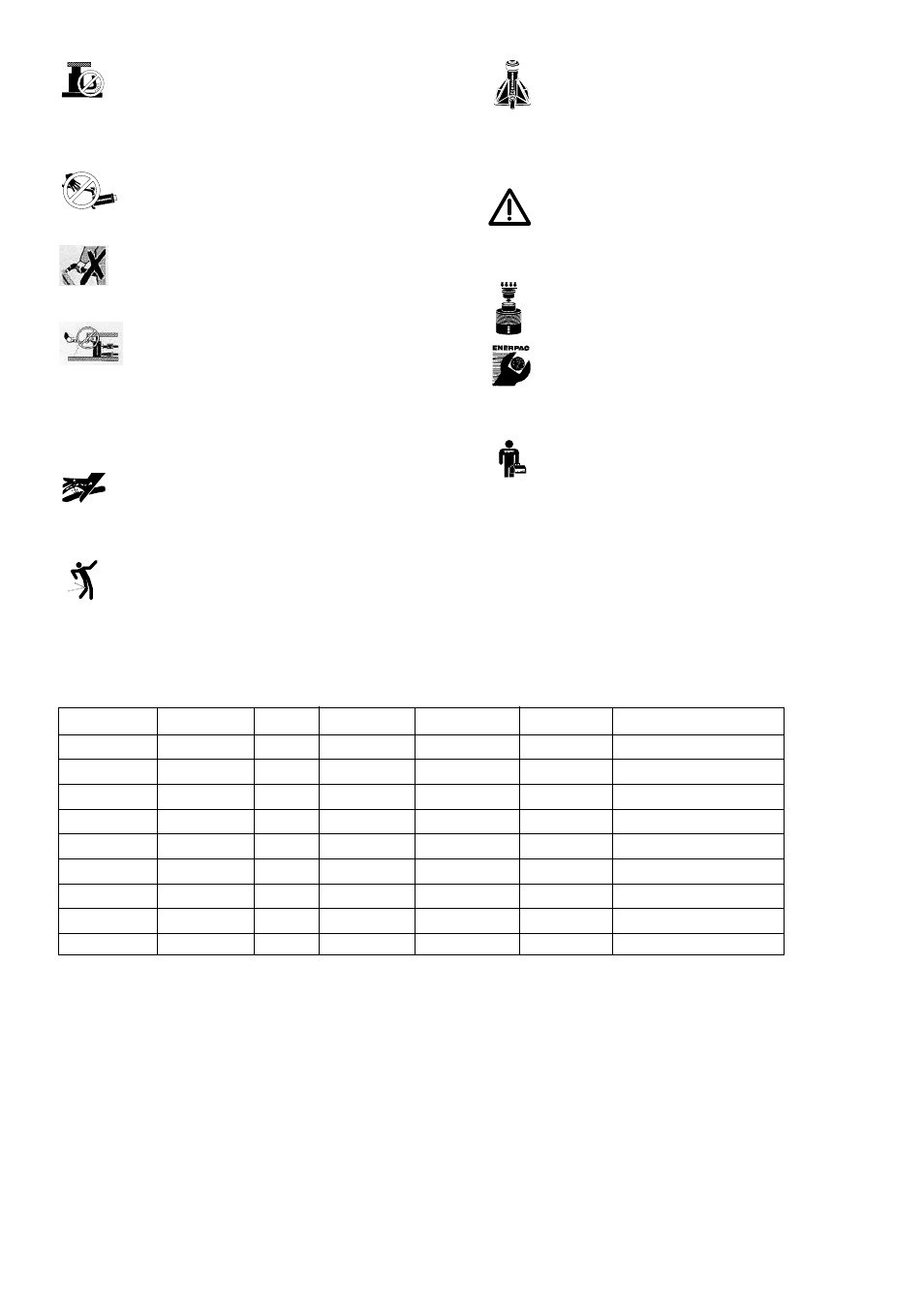 Enerpac VLP 50, 100 and 200 ton User Manual | Page 7 / 40