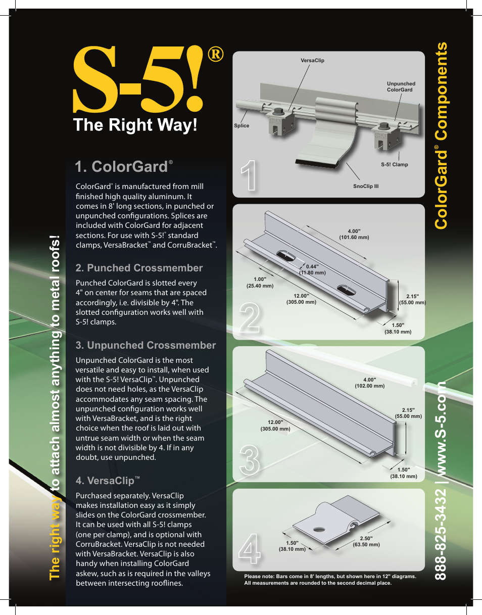 Englert Color Gard Components User Manual | 2 pages