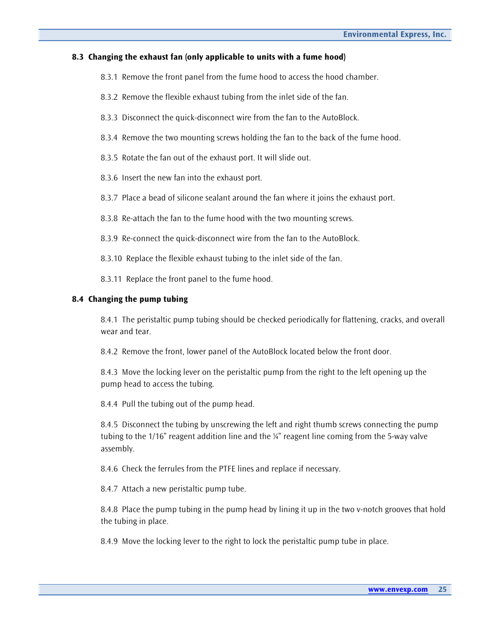 Environmental Express AutoBlock Plus User Manual | Page 25 / 28