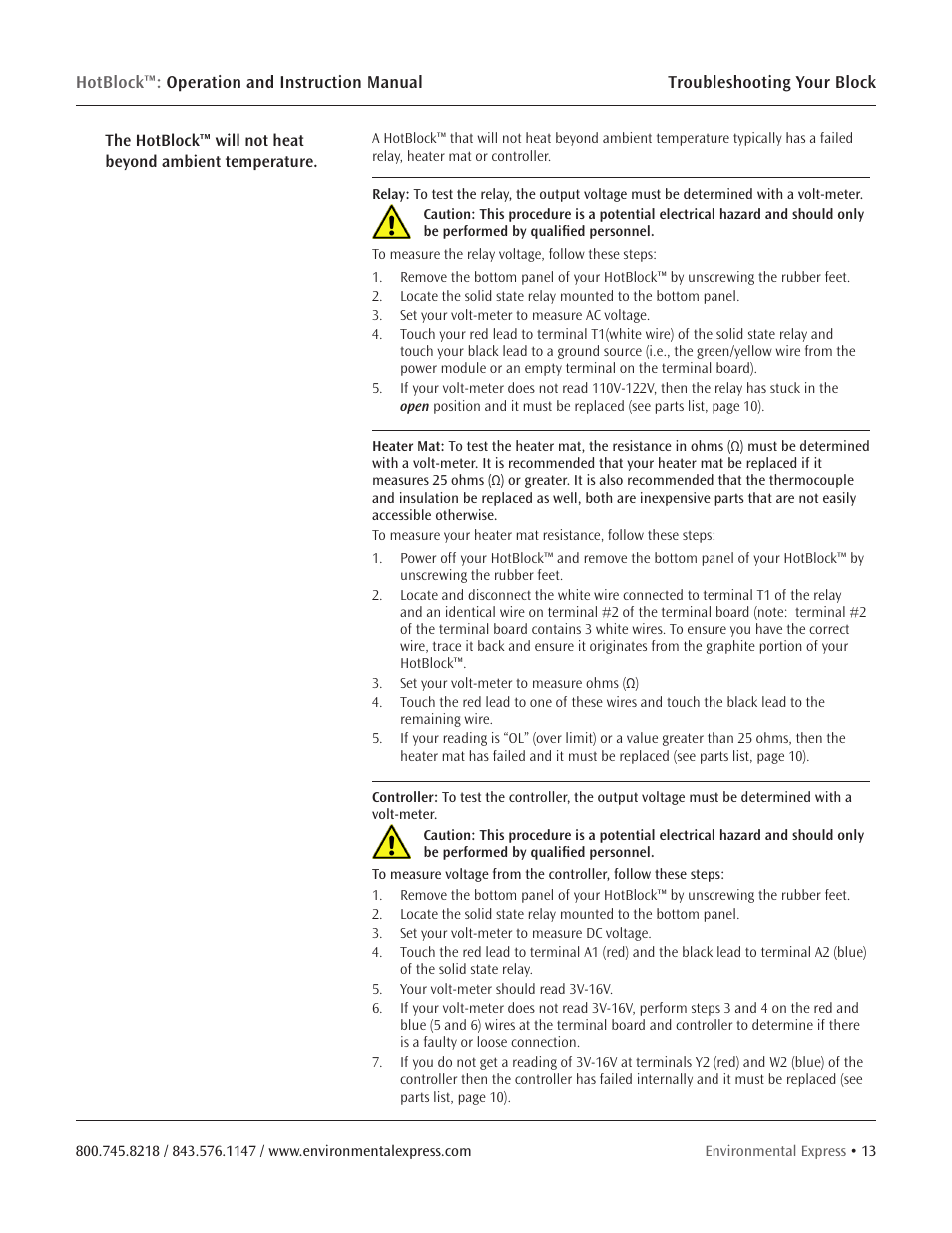 Environmental Express HotBlock CURRENT User Manual | Page 15 / 38