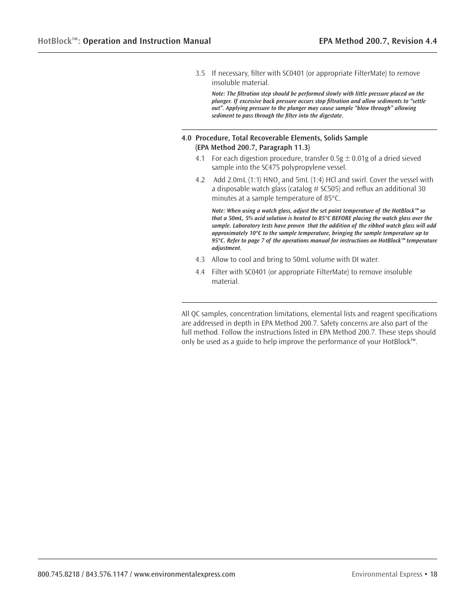 Environmental Express HotBlock CURRENT User Manual | Page 20 / 38
