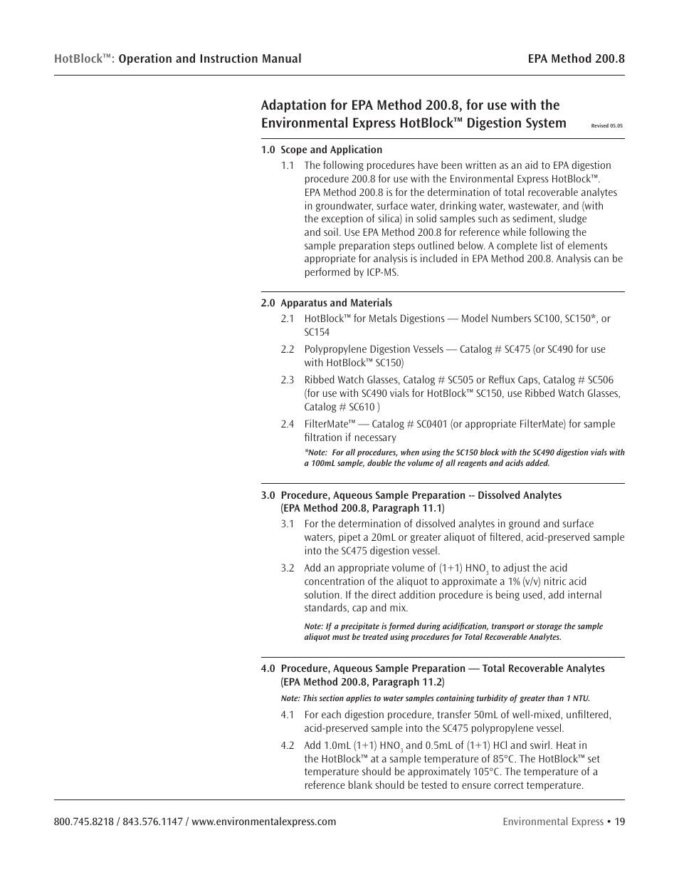 Environmental Express HotBlock CURRENT User Manual | Page 21 / 38