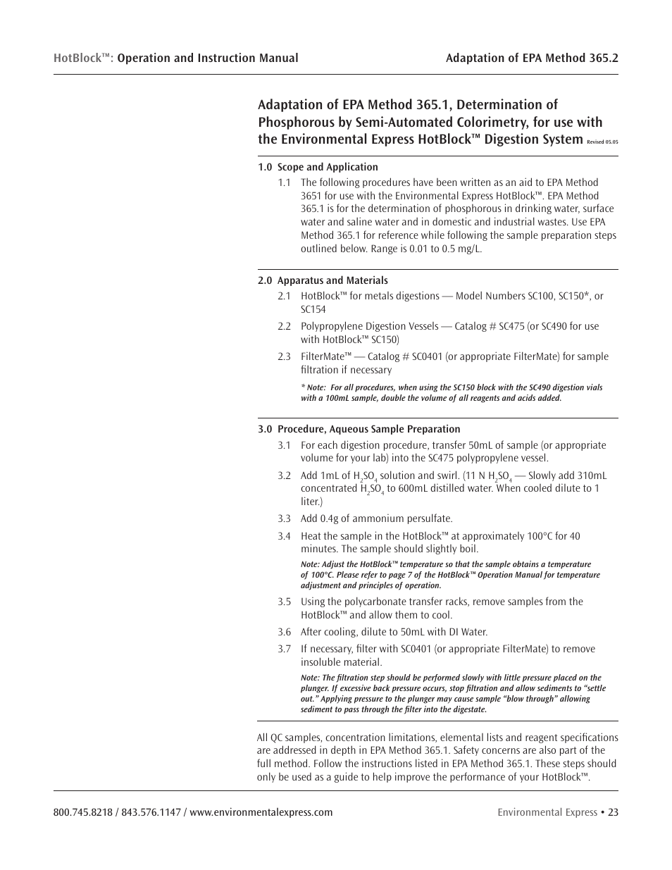 Environmental Express HotBlock CURRENT User Manual | Page 25 / 38