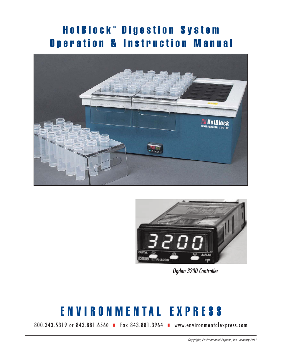 Environmental Express HotBlock Ogden 3200 User Manual | 18 pages