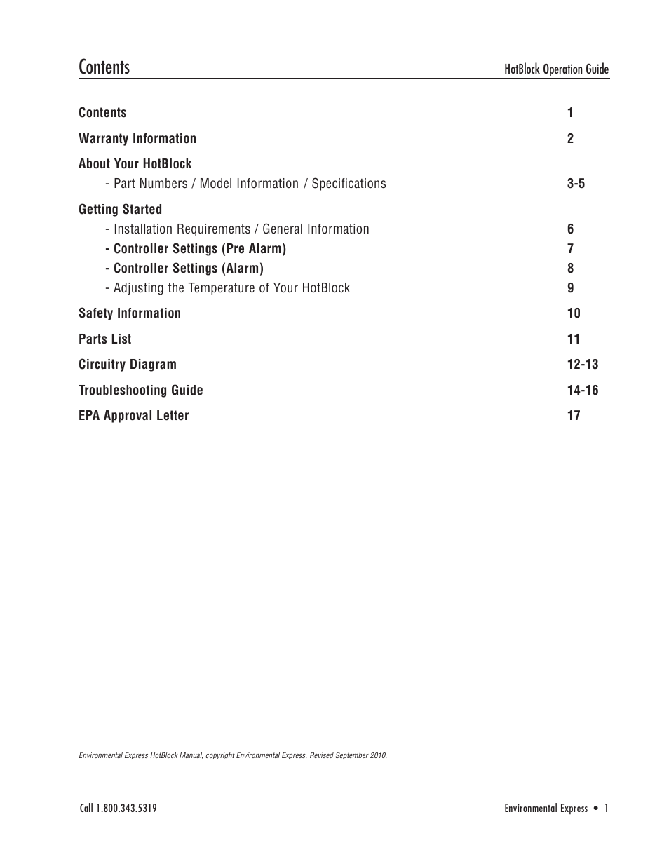 Environmental Express HotBlock Ogden 3200 User Manual | Page 2 / 18