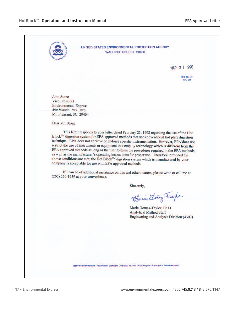 Environmental Express HotBlock Pro User Manual | Page 19 / 28