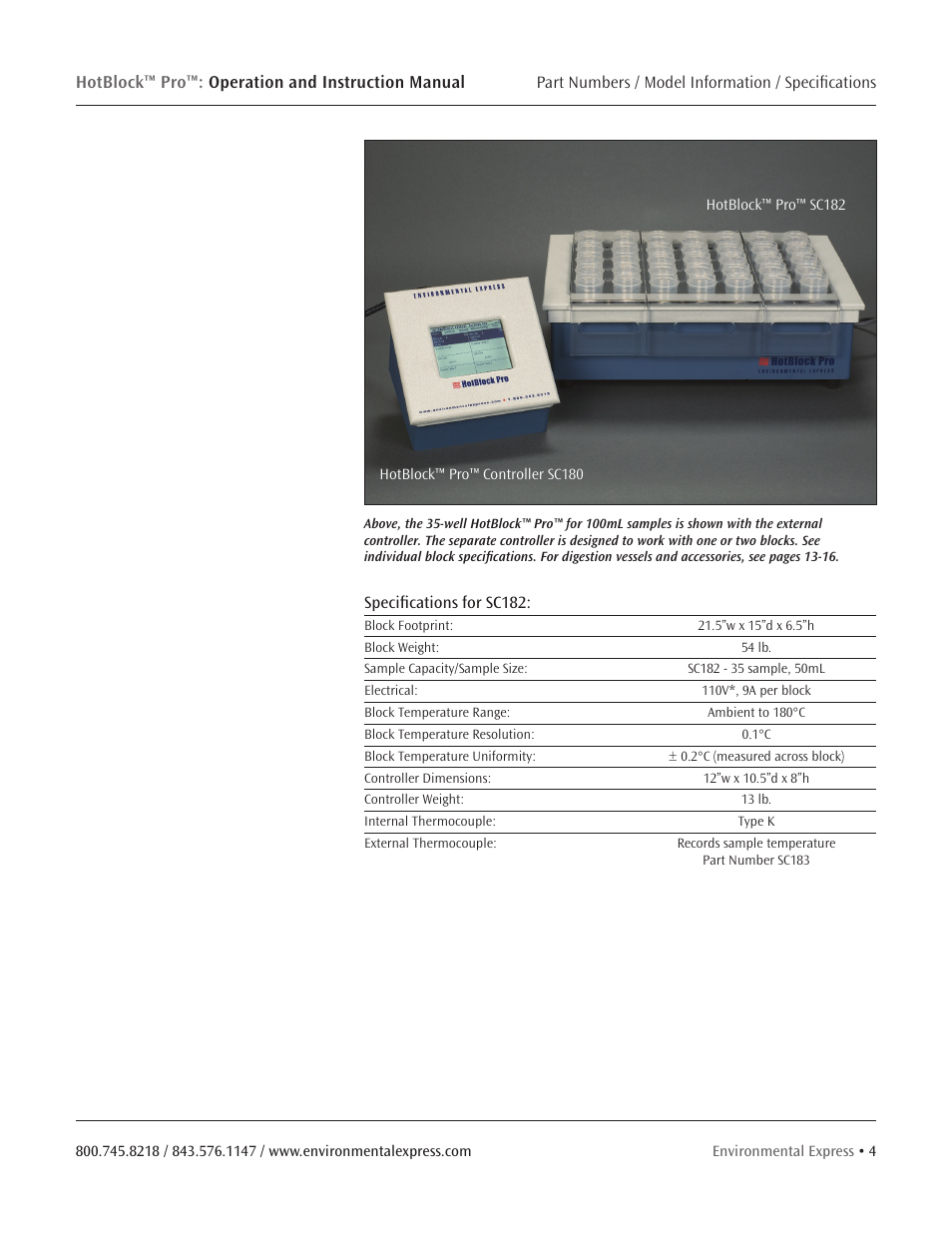 Environmental Express HotBlock Pro User Manual | Page 6 / 28