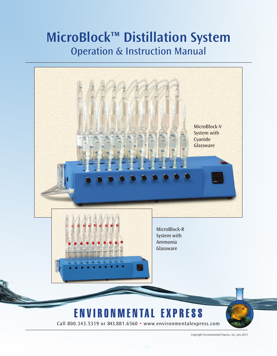 Environmental Express MicroBloc User Manual | 20 pages