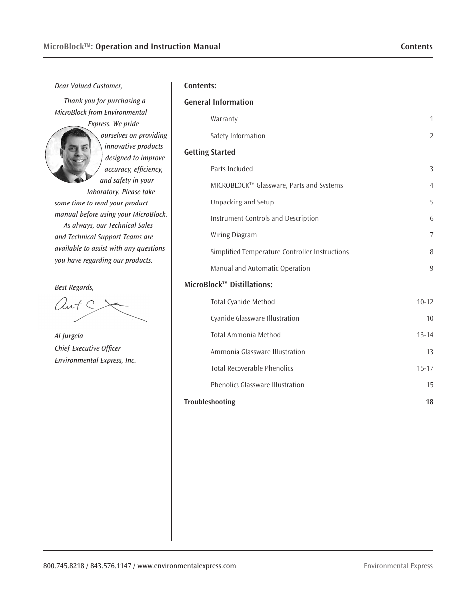 Environmental Express MicroBloc User Manual | Page 2 / 20