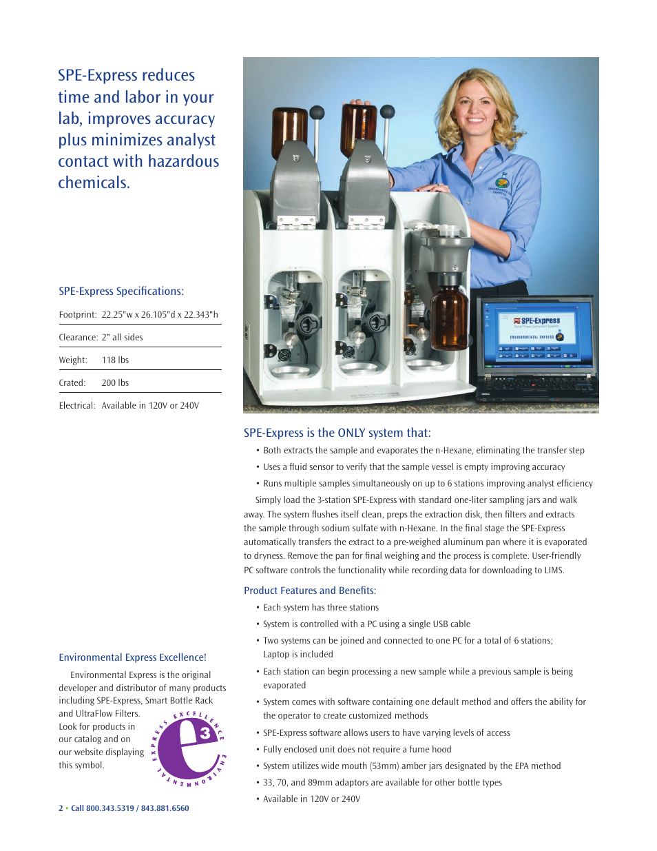 Spe-express is the only system that | Environmental Express SPE-Express 8.5 User Manual | Page 2 / 4