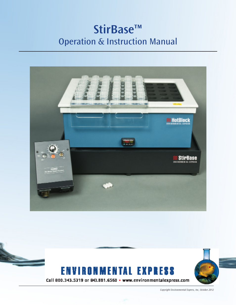 Environmental Express StirBase User Manual | 7 pages