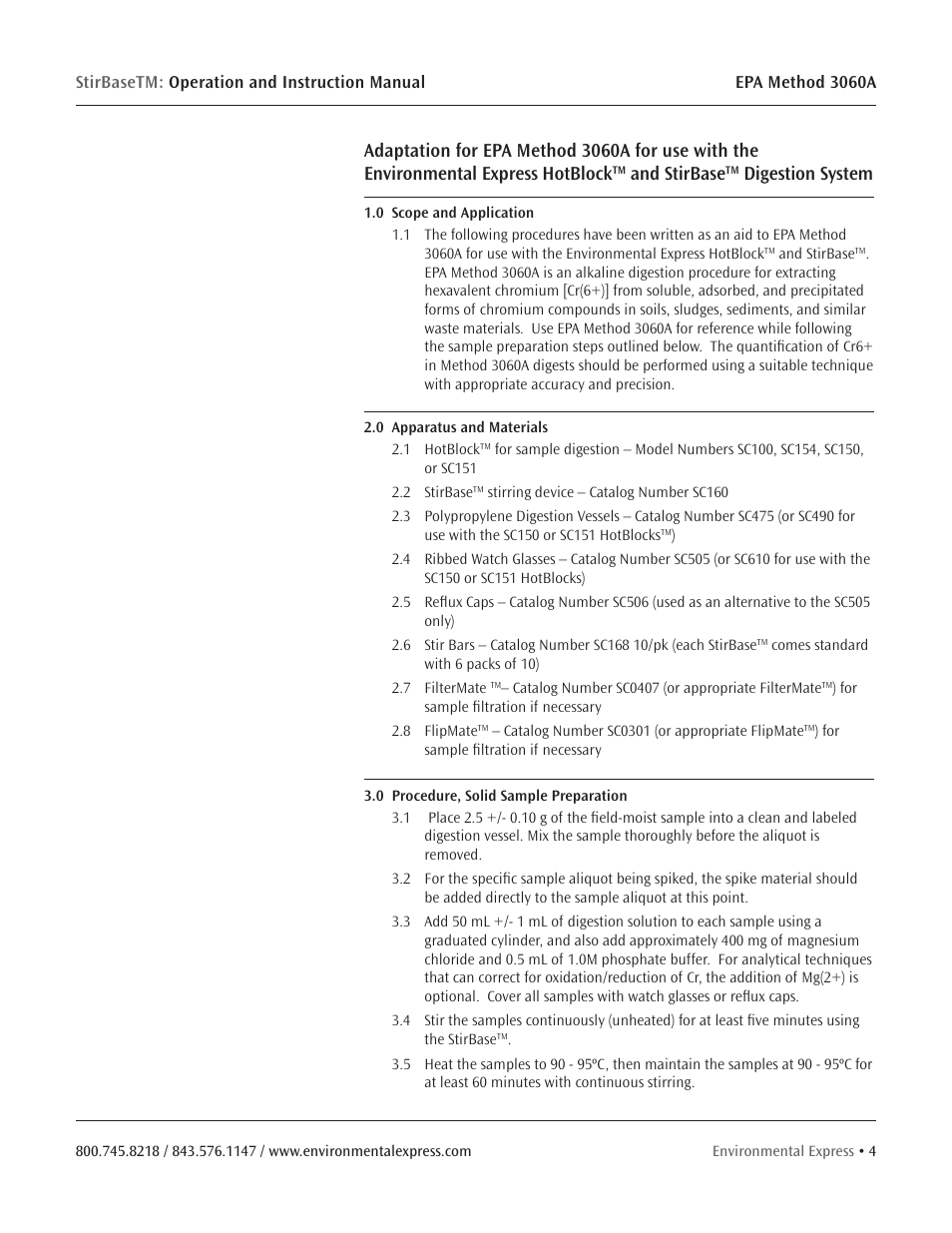 And stirbase, Digestion system | Environmental Express StirBase User Manual | Page 6 / 7