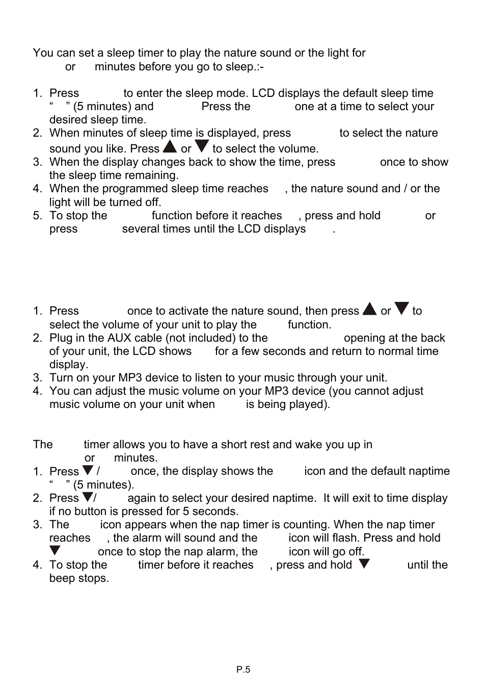 Equity by La Crosse 31112 Mood Light Alarm Clock User Manual | Page 5 / 7