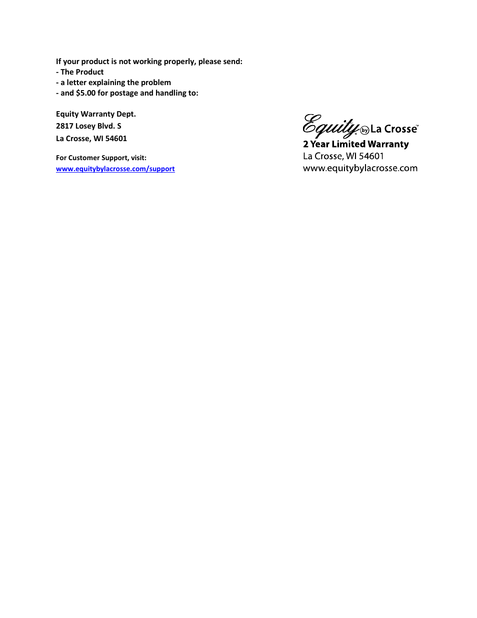 Equity by La Crosse 40001 Insta-Set Alarm with Temperature User Manual | Page 3 / 3