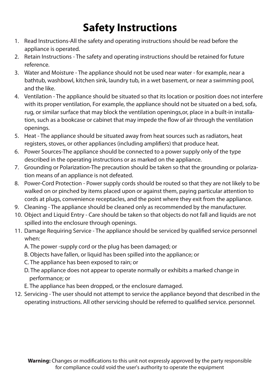 Safety instructions | Equity by La Crosse 75904 Jumbo LED Alarm Clock User Manual | Page 3 / 4