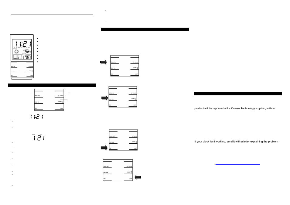 Equity by La Crosse 30220 Desktop Station User Manual | 1 page