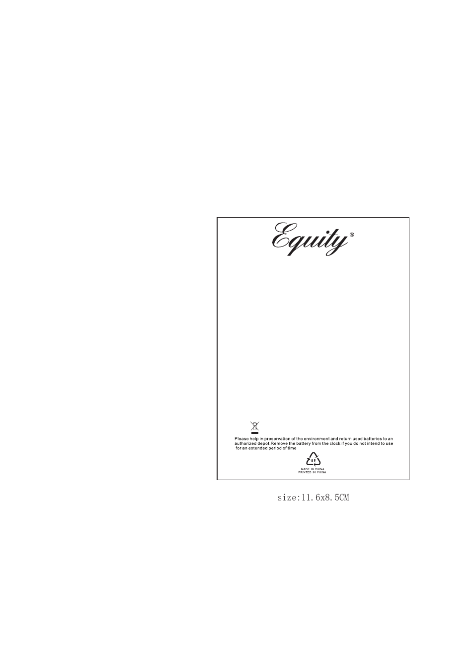 Equity by La Crosse 25509 14 Commercial Wall Clock User Manual | 1 page