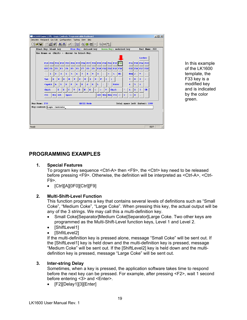 Logic Controls LK1600 User Manual | Page 19 / 26