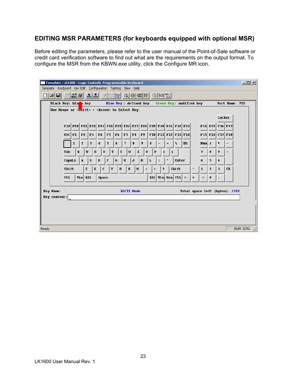 Logic Controls LK1600 User Manual | Page 23 / 26