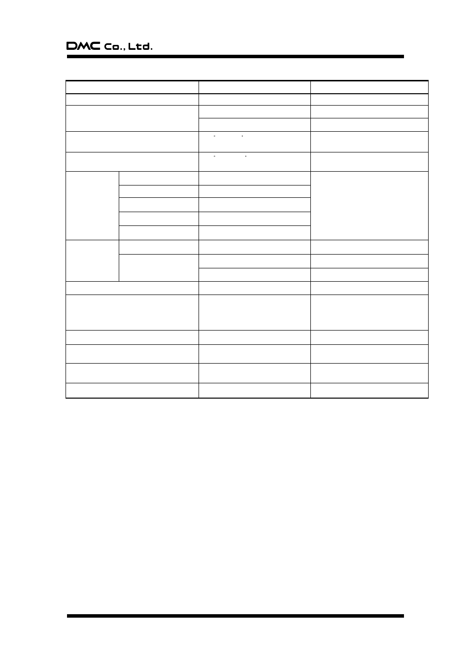4. general specification | DMC TSC-30/IC User Manual | Page 4 / 39