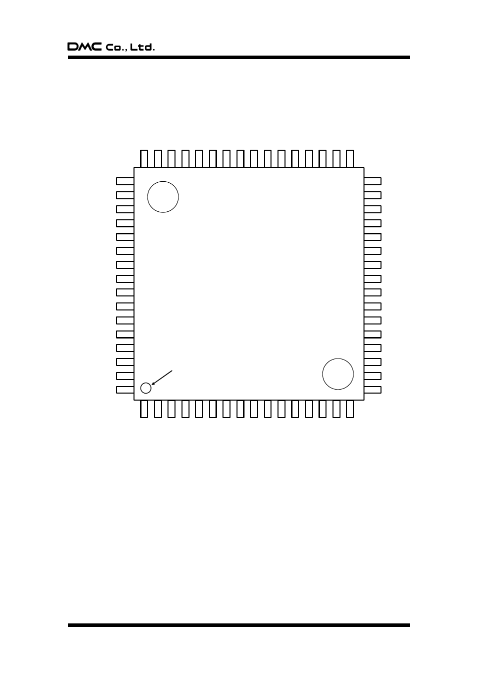 Pin layout and representation, Tsc-30x, Index | Marking specification | DMC TSC-30/IC User Manual | Page 5 / 39